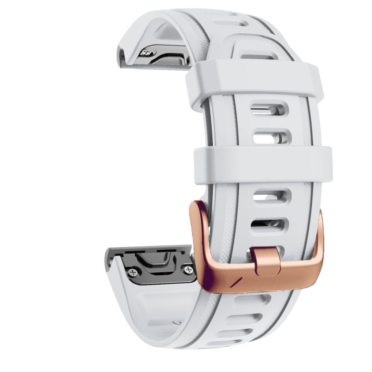 Cinturino in silicone 20 mm con fibbia oro rosa per Garmin
