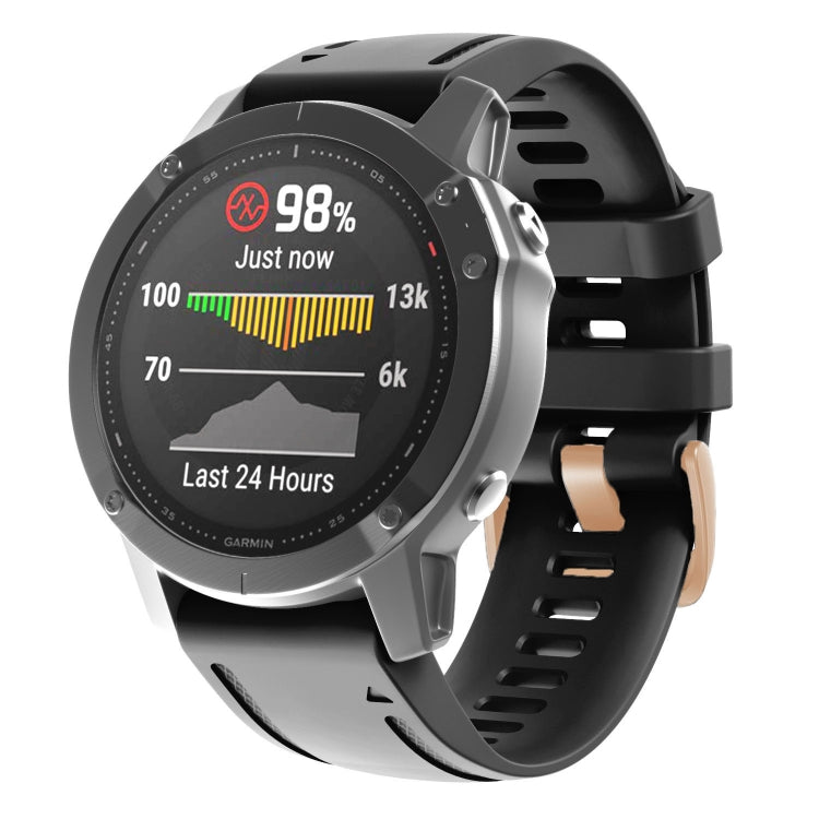 Cinturino in silicone 20 mm con fibbia oro rosa per Garmin