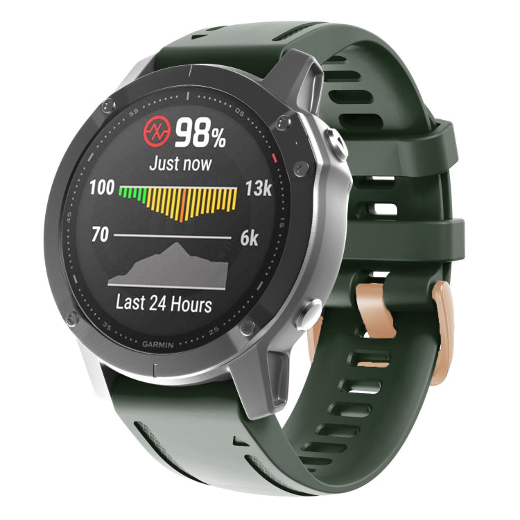 Cinturino in silicone 20 mm con fibbia oro rosa per Garmin