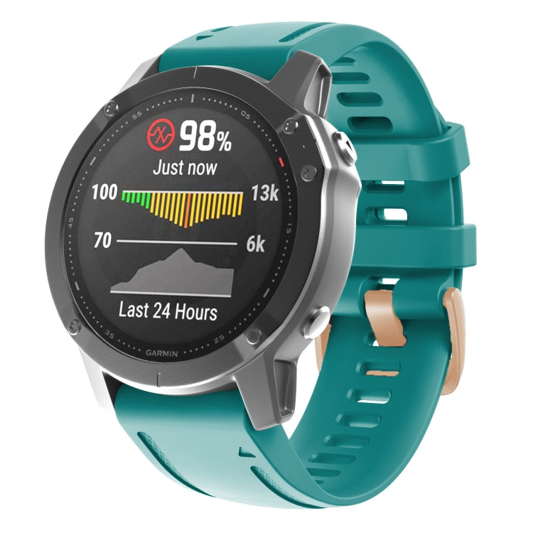 Cinturino in silicone 20 mm con fibbia oro rosa per Garmin