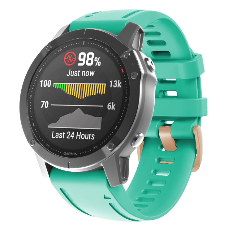 Cinturino in silicone 20 mm con fibbia oro rosa per Garmin