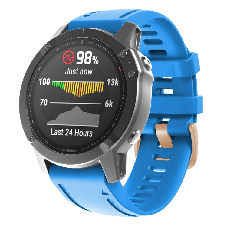 Cinturino in silicone 20 mm con fibbia oro rosa per Garmin