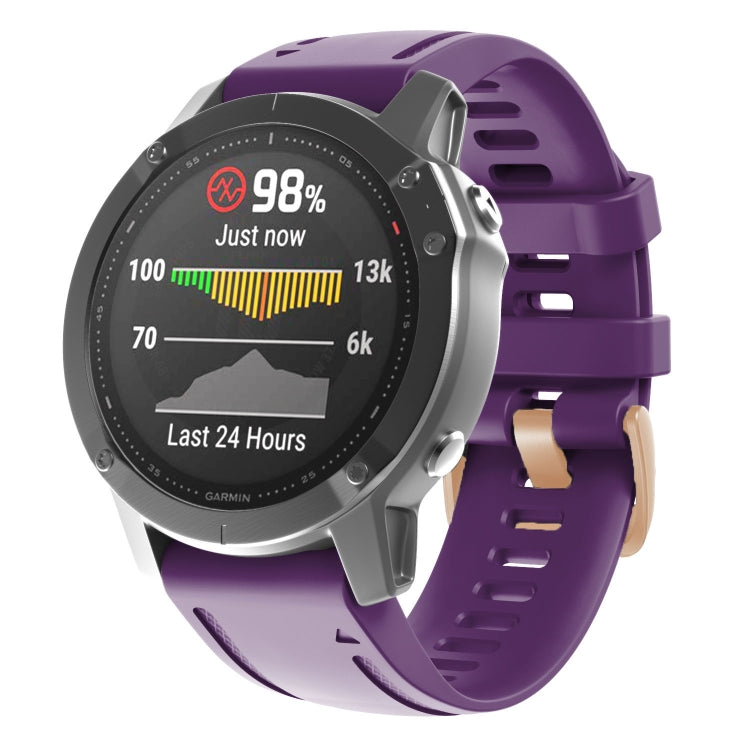 Cinturino in silicone 20 mm con fibbia oro rosa per Garmin
