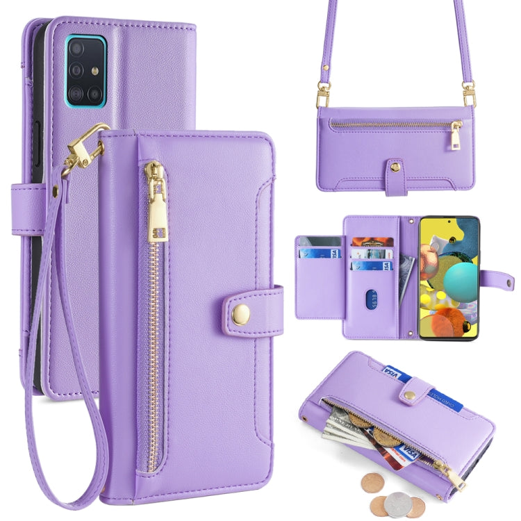 Custodia portafoglio in pelle con cerniera per Samsung Galaxy S21