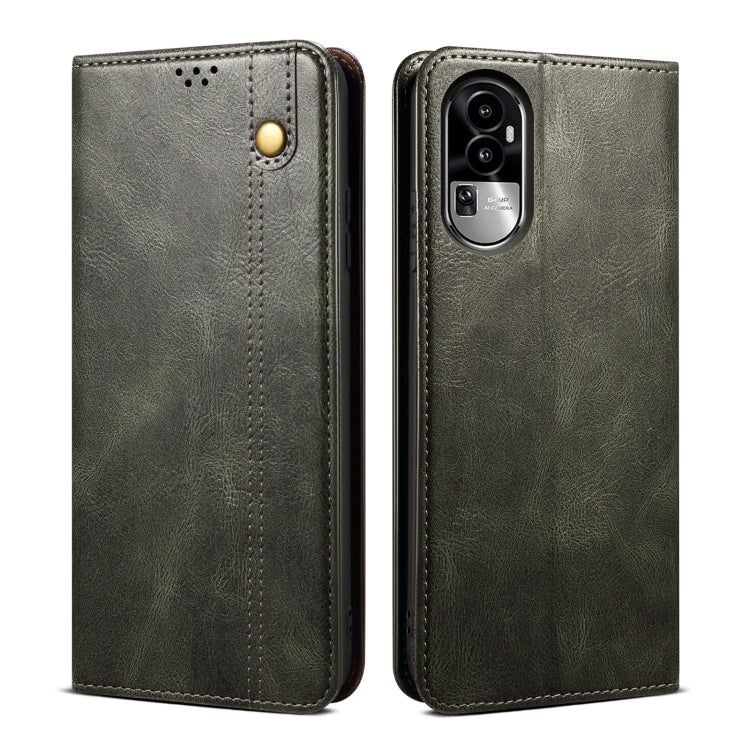 Custodia per telefono in pelle con trama Crazy Horse per OPPO A60