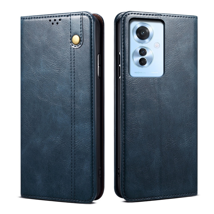 Custodia per telefono in pelle con trama Crazy Horse per OPPO A60