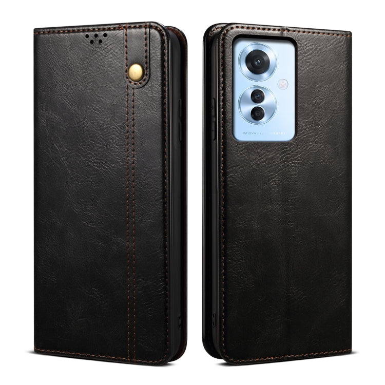 Custodia per telefono in pelle con trama Crazy Horse per OPPO A60