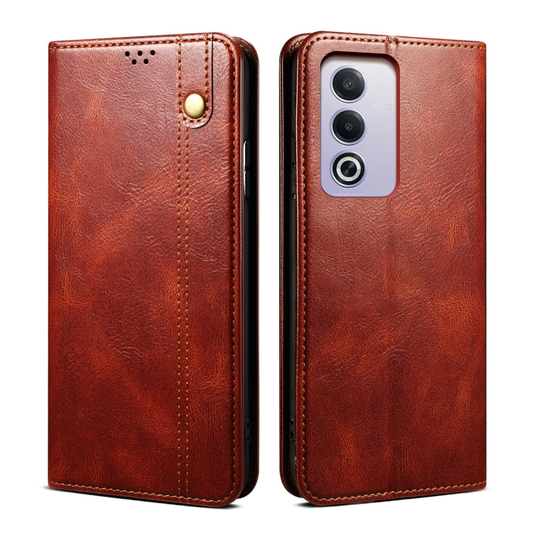 Custodia per telefono in pelle con trama Crazy Horse per OPPO A60