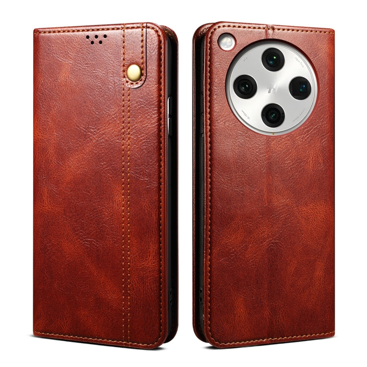 Custodia per telefono in pelle con trama Crazy Horse per OPPO A60