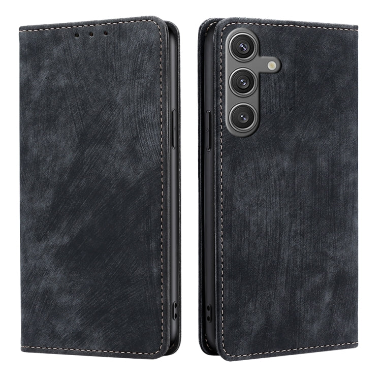 Custodia portafoglio in pelle con blocco RFID per Galaxy S24+