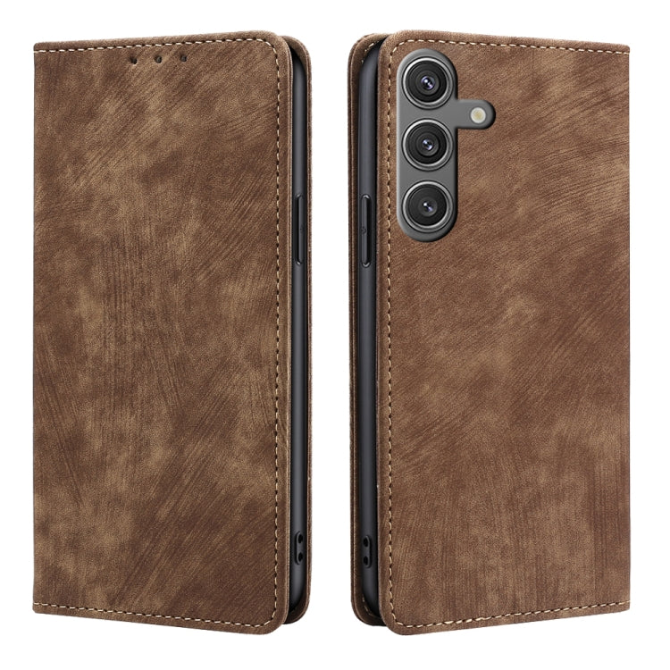 Custodia portafoglio in pelle con blocco RFID per Galaxy S24+