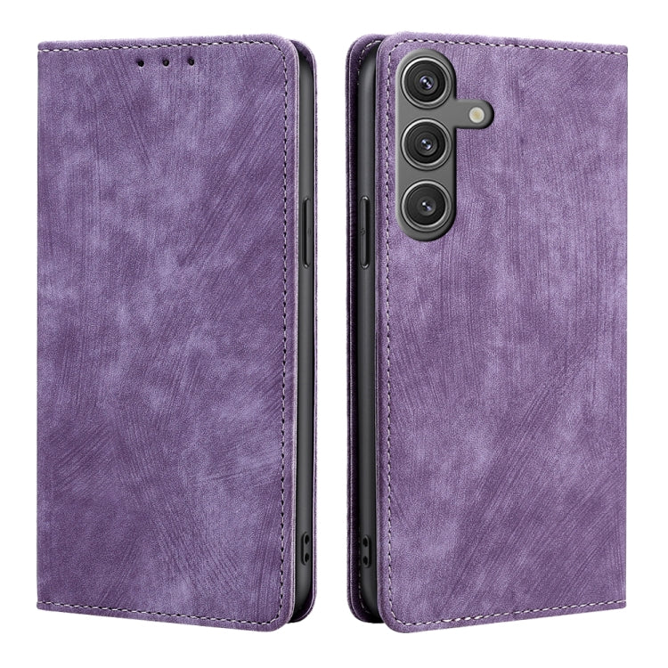 Custodia portafoglio in pelle con blocco RFID per Galaxy S24+