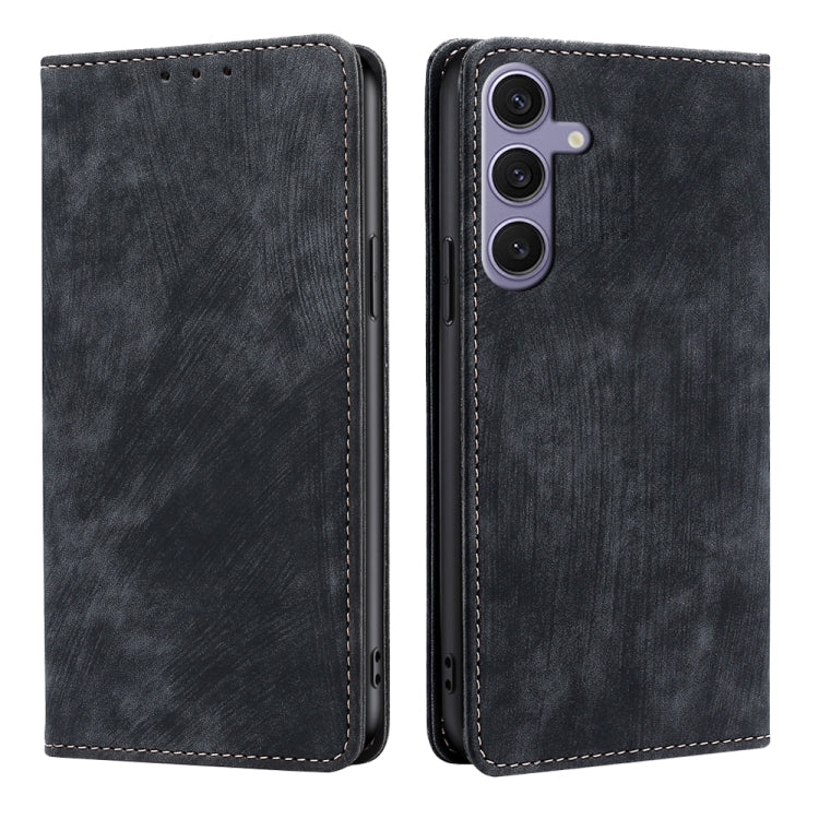 Custodia portafoglio in pelle con blocco RFID per Galaxy S24+