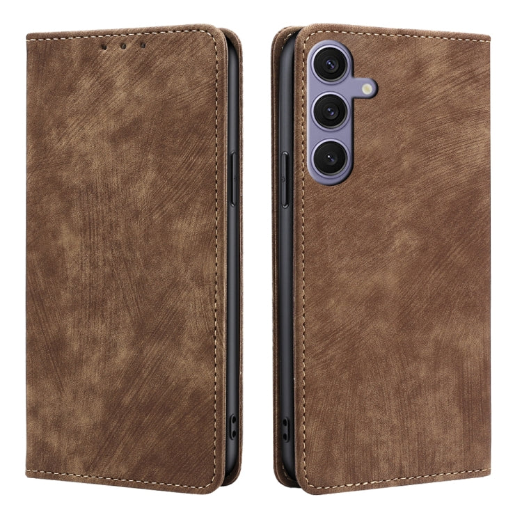 Custodia portafoglio in pelle con blocco RFID per Galaxy S24+