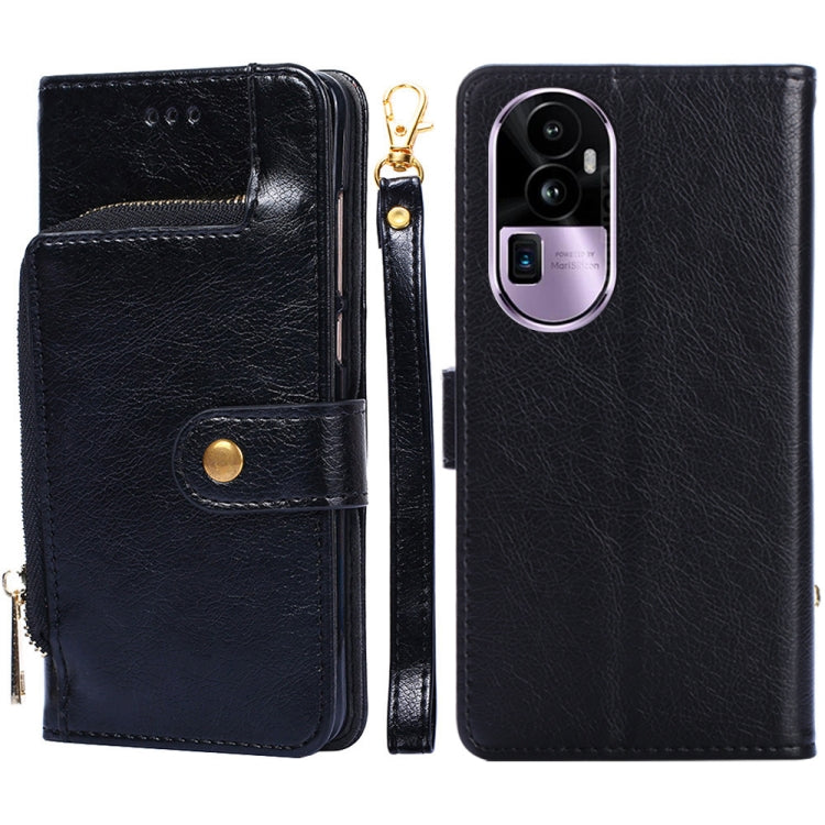 Custodia in pelle con cerniera per OPPO Reno11 F e modelli compatibili
