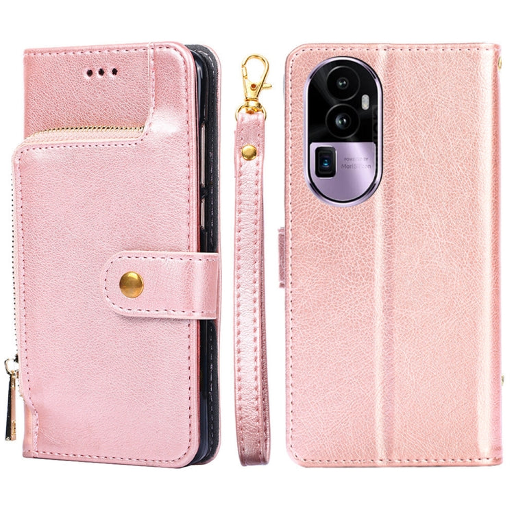 Custodia in pelle con cerniera per OPPO Reno11 F e modelli compatibili