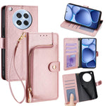 Custodia in pelle con cerniera per OPPO A5 5G Global e modelli OPPO compatibili