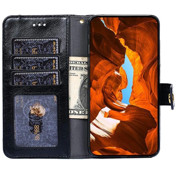 Custodia in pelle con cerniera per OPPO A5 5G Global e modelli OPPO compatibili