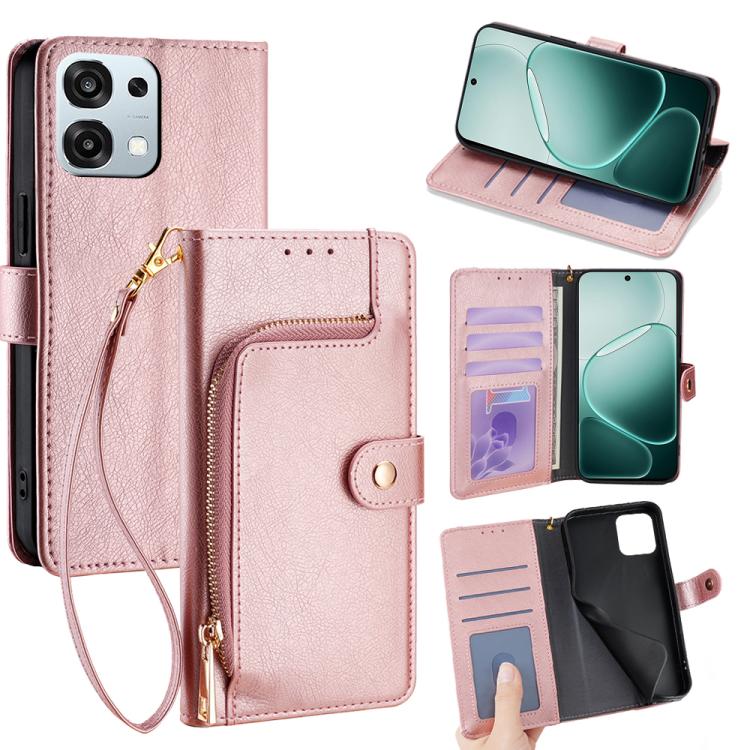 Custodia per cellulare in pelle con cerniera per OPPO Find X9 5G e modelli