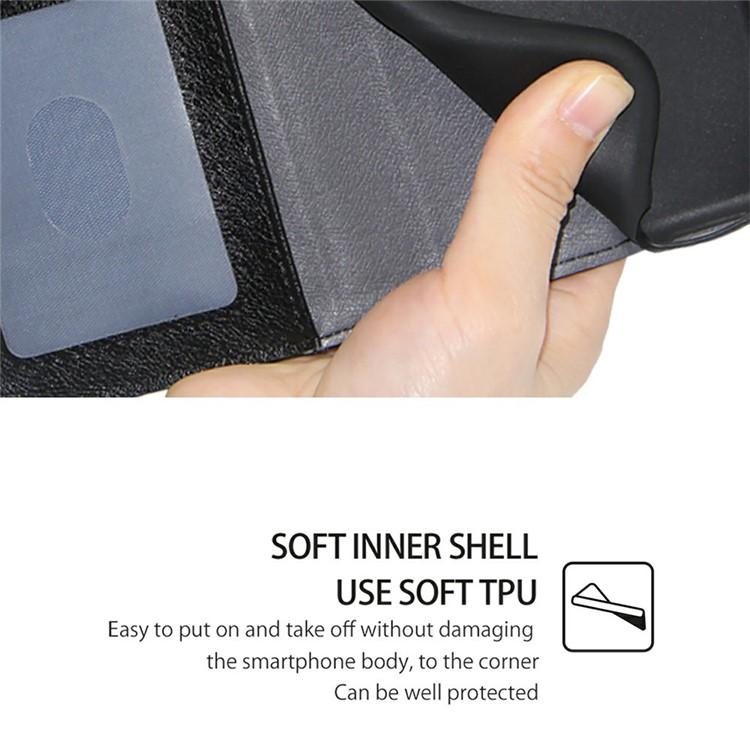 Custodia per cellulare in pelle con cerniera per Vivo S50 5G e modelli