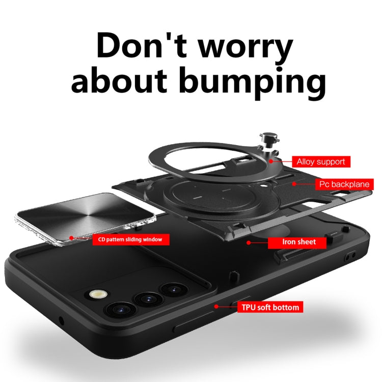 Custodia TPU con copri camera scorrevole per Samsung Galaxy S21 5