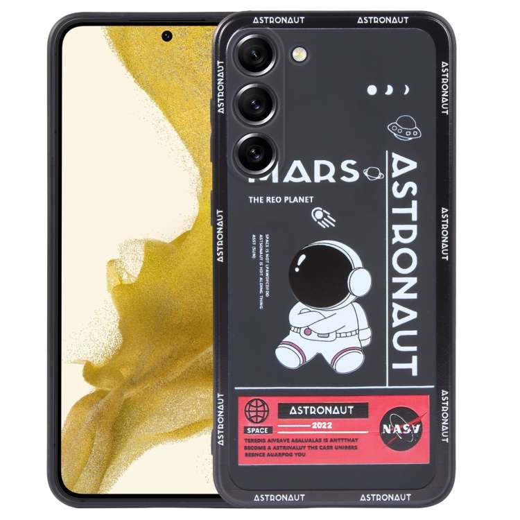 Custodia per cellulare con bordo dritto in silicone modello astronauta, For Samsung Galaxy A81, For Samsung Galaxy A73 5G, For Samsung Galaxy A72 5G / 4G