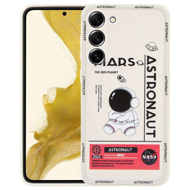 Custodia per cellulare con bordo dritto in silicone modello astronauta, For Samsung Galaxy A81, For Samsung Galaxy A73 5G, For Samsung Galaxy A72 5G / 4G