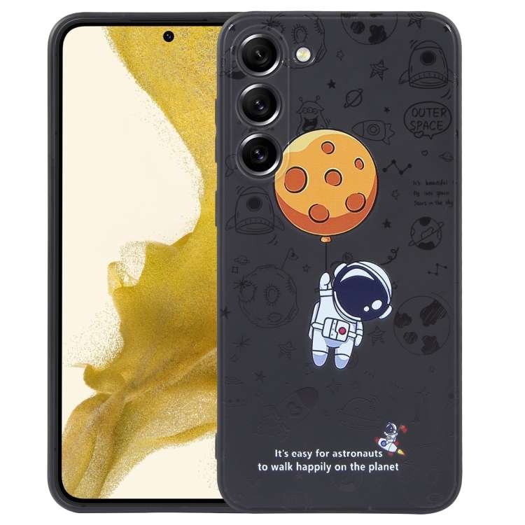 Custodia per cellulare con bordo dritto in silicone modello astronauta, For Samsung Galaxy A81, For Samsung Galaxy A73 5G, For Samsung Galaxy A72 5G / 4G