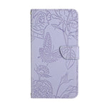 HT03 Cassa del telefono di cuoio di vibrazione impressa farfalla di sensibilità della pelle, For OPPO A79 5G, For OPPO A59 5G