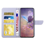 HT03 Cassa del telefono di cuoio di vibrazione impressa farfalla di sensibilità della pelle, For OPPO A79 5G, For OPPO A59 5G