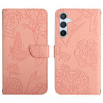 HT03 Cassa del telefono di cuoio di vibrazione impressa farfalla di sensibilità della pelle, For OPPO A79 5G, For OPPO A59 5G