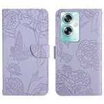 HT03 Cassa del telefono di cuoio di vibrazione impressa farfalla di sensibilità della pelle, For OPPO A79 5G, For OPPO A59 5G
