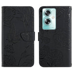 HT03 Cassa del telefono di cuoio di vibrazione impressa farfalla di sensibilità della pelle, For OPPO A79 5G, For OPPO A59 5G
