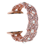 Cinturino metallo intrecciato con diamanti per Apple Watch