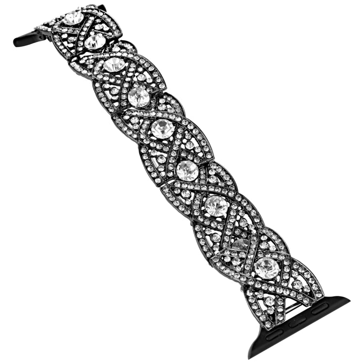 Cinturino metallo intrecciato con diamanti per Apple Watch
