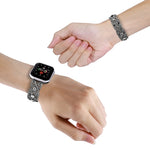 Cinturino metallo intrecciato con diamanti per Apple Watch