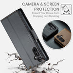 Custodia portafoglio in pelle con fibbia per Samsung Galaxy