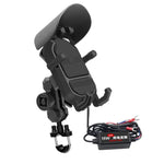 Supporto moto con ricarica wireless 15W per smartphone