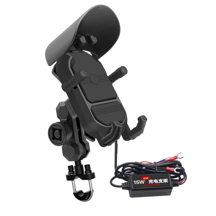 Supporto moto con ricarica wireless 15W per smartphone