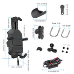 Supporto moto con ricarica wireless 15W per smartphone