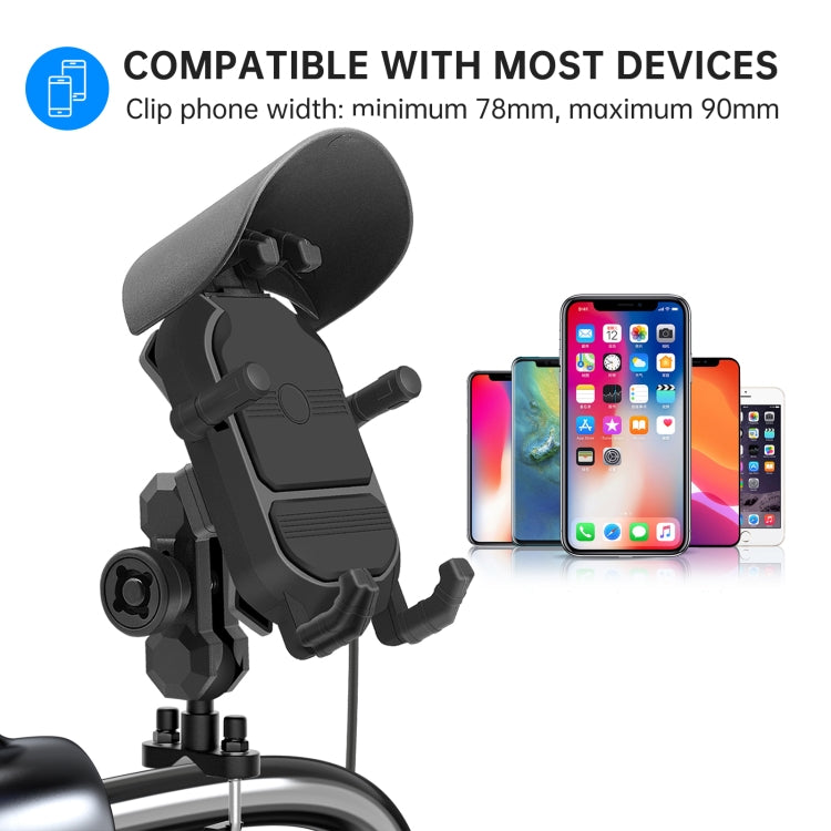 Supporto moto con ricarica wireless 15W per smartphone