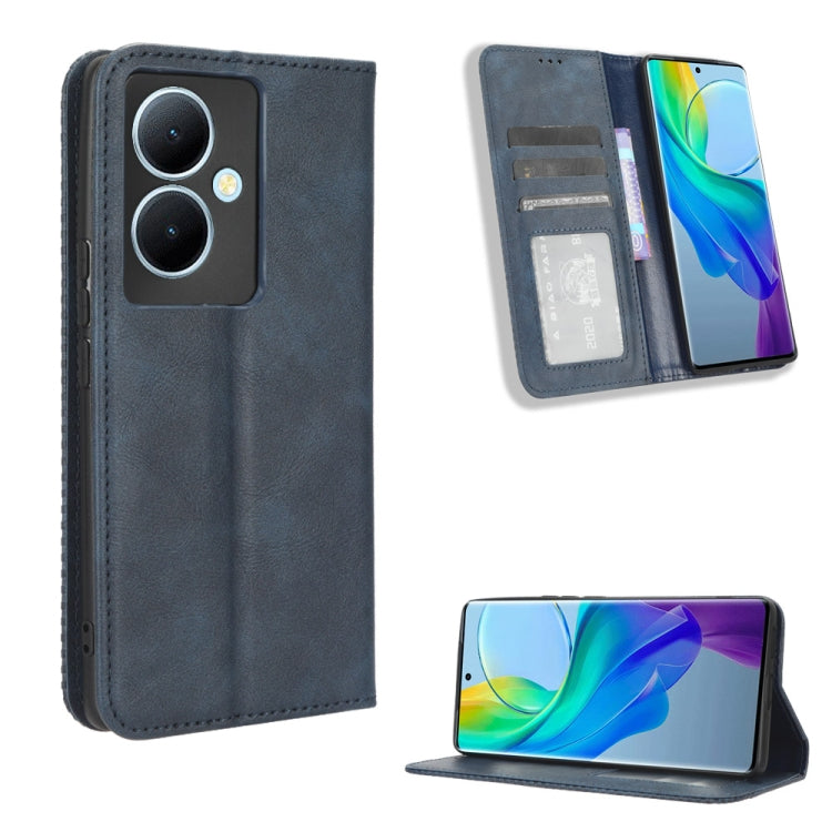 Custodia in pelle con fibbia magnetica per Vivo Y78 Plus e modelli compatibili