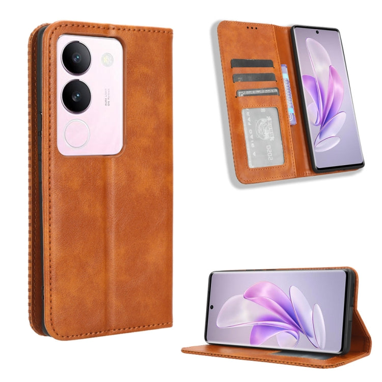 Custodia in pelle con fibbia magnetica per Vivo Y78 Plus e modelli compatibili