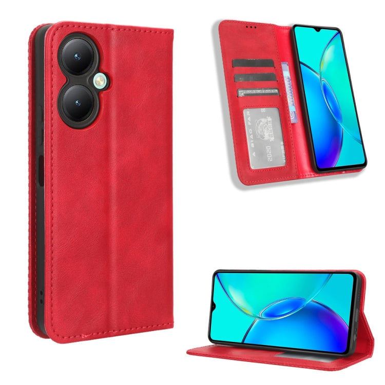 Custodia in pelle con fibbia magnetica per Vivo Y78 Plus e modelli compatibili