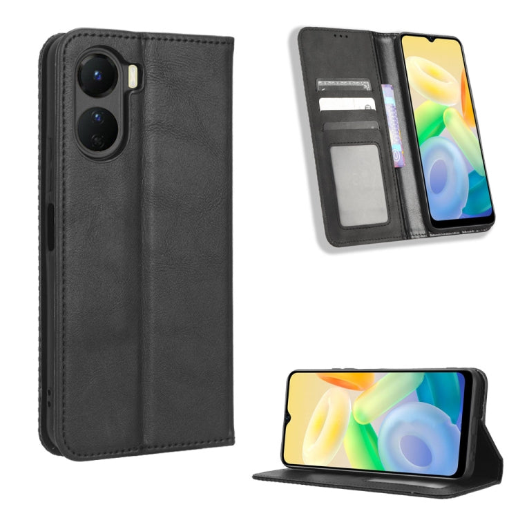 Custodia in pelle con fibbia magnetica per Vivo Y78 Plus e modelli compatibili