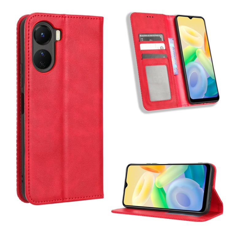 Custodia in pelle con fibbia magnetica per Vivo Y78 Plus e modelli compatibili