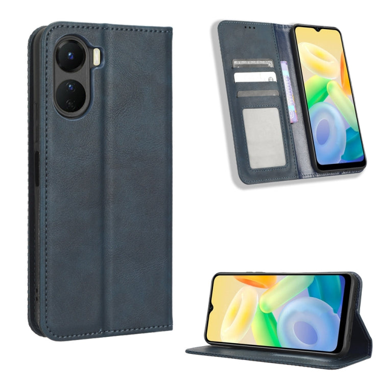 Custodia in pelle con fibbia magnetica per Vivo Y78 Plus e modelli compatibili