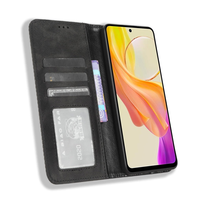 Custodia in pelle con fibbia magnetica per Vivo Y78 Plus e modelli compatibili