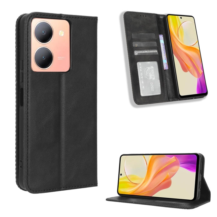 Custodia in pelle con fibbia magnetica per Vivo Y78 Plus e modelli compatibili