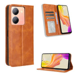 Custodia in pelle con fibbia magnetica per Vivo Y78 Plus e modelli compatibili